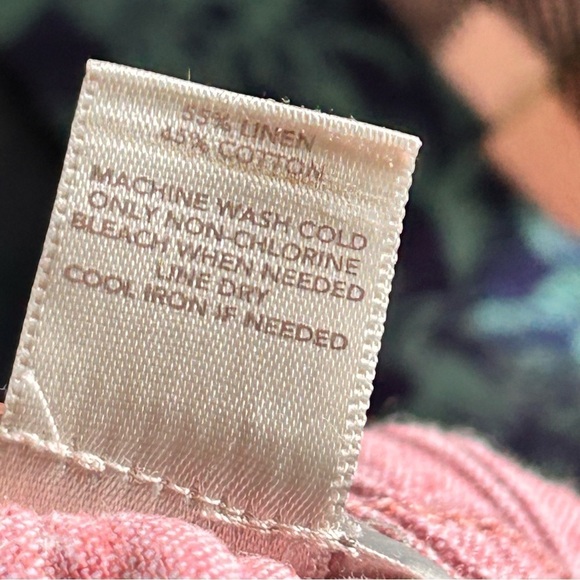 LOFT Linen Blend Mini Pocket Skirt heather Salmon Women size Small - Picture 9 of 9